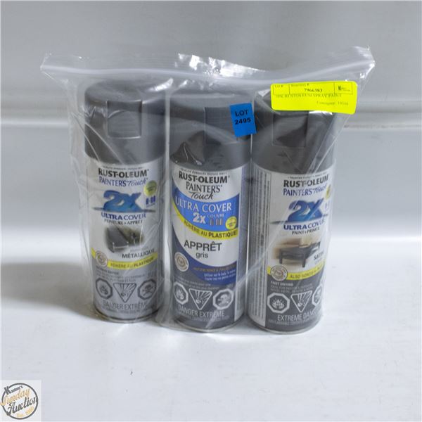 3PK RUSTOLEUM SPRAY PAINT