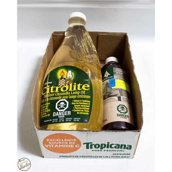 LOT OF LAMP OIL