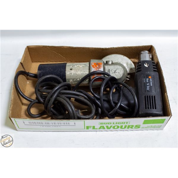 FLAT WITH METABO ANGLE GRINDER, BLACK &