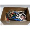 Image 1 : BOX W/ CUTTERS, PLIERS AND CLAMP PLIERS