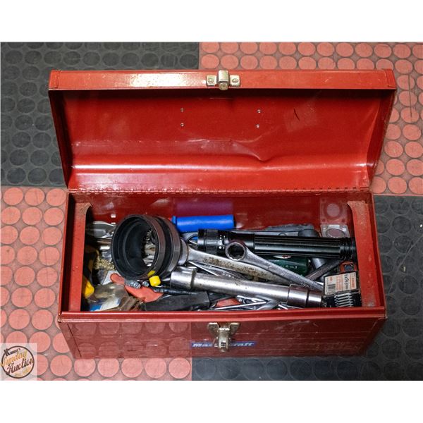 MASTERCRAFT TOOL BOX WITH TOOLS AND