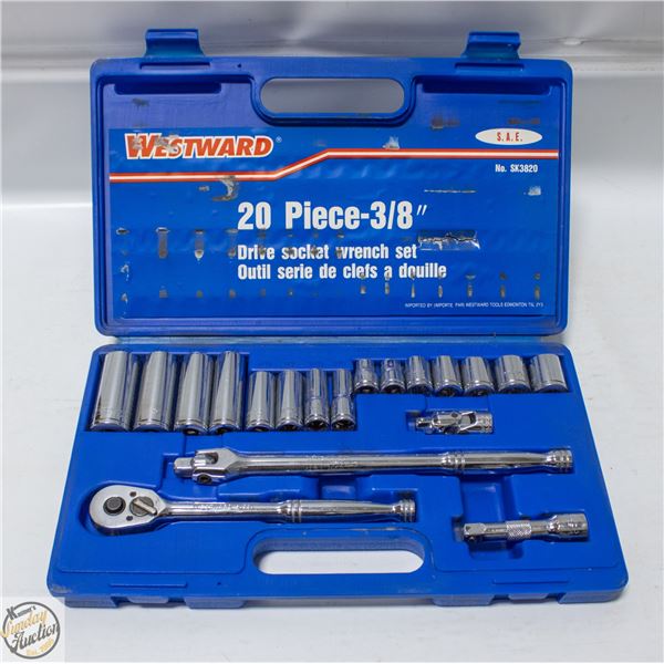 WESTWARD 3/8" SOCKET SET COMPLETE 3/8"-13/16"