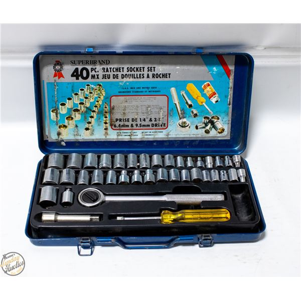 VINTAGE SUPERMAN RACHET SOCKET SET IN CASE