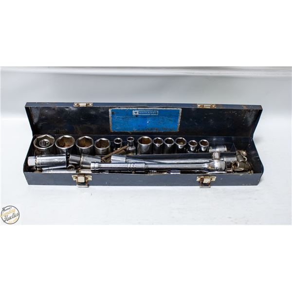 VINTAGE MASTERCRAFT SOCKET SET IN CASE INCOMPLETE
