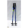 Image 1 : YANES TELESCOPIC HIKING TREKKING POLE IN BLUE.