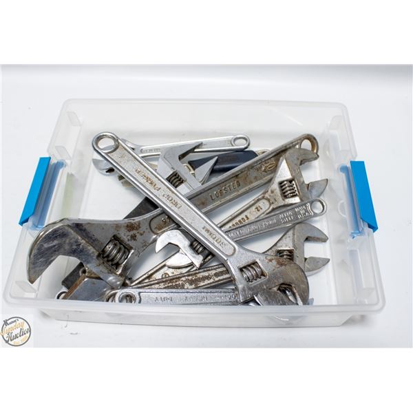 LOT OF ADJUSTING WRENCHES