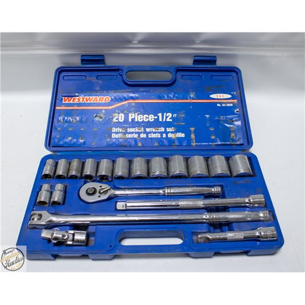 WESTWARD 1/2" SOCKET SET COMPLETE 1/2"-1-1/4"