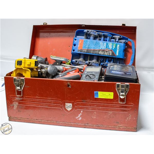 BEACH 2 DRAWER TOOLBOX WITH VARIOUS TOOLS INCLUDES
