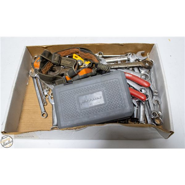 BOX OF MISCELLANEOUS TOOLS