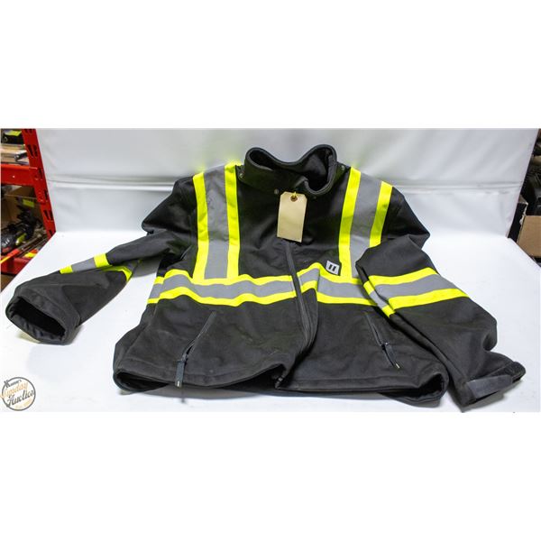 "POLICE SEIZURE" SAETY JACKET WITH HI VIS STRIPING