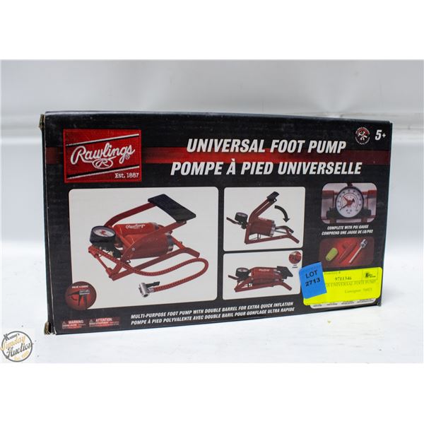 RAWLINGS UNIVERSAL FOOT PUMP IN BOX