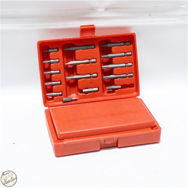 RED DRILL BIT CASE 3 SIDED FOLDING 43 BITS