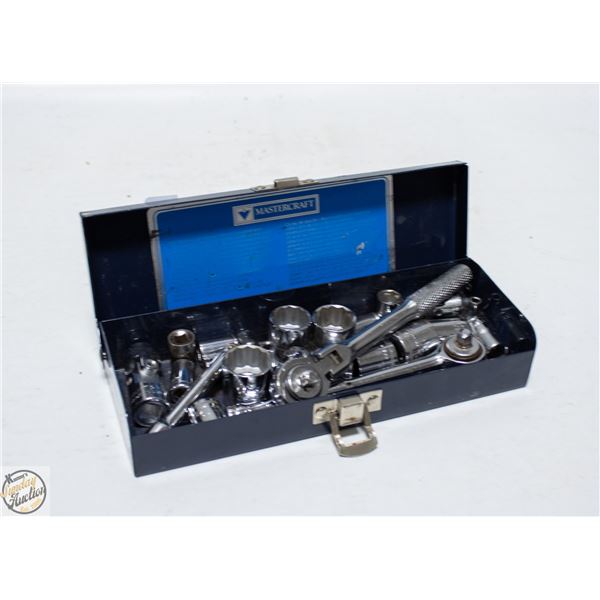 VINTAGE MASTERCRAFT SOCKET SET IN CASE INCOMPLETE