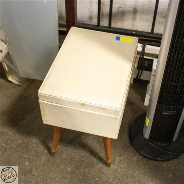 VINTAGE 1960'S OTTMAN SEWING STORAGE FOOTSTOOL,