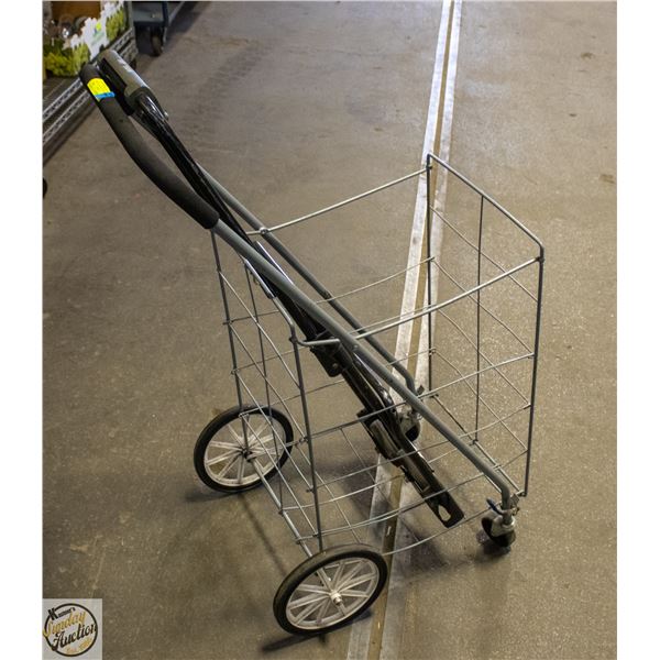 NEWSPAPER/GROCERY CART SOLD W/LUGGAGE CADDY