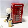 Image 1 : VINTAGE LIGHT UP TELEPHONE BOOTH,BAR LIGHT,