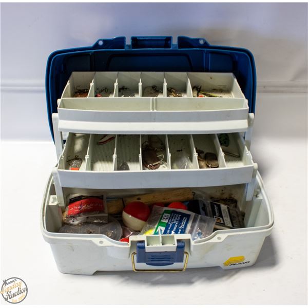 SMALL PLANO TACKLE BOX WITH CONTENTS