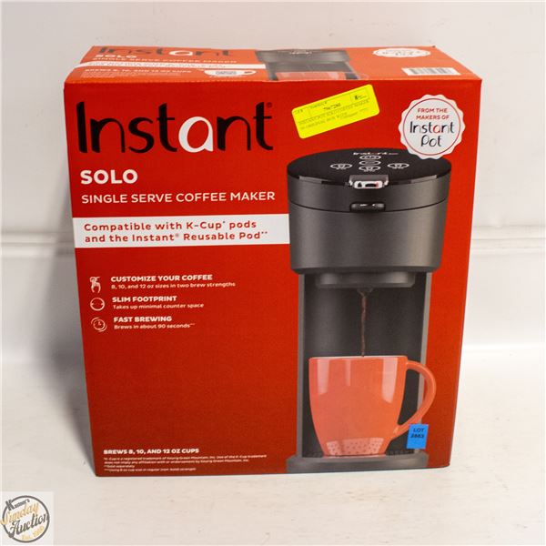 INSTANT POT SOLO COFFEE MAKER IN ORIGINAL BOX WITH