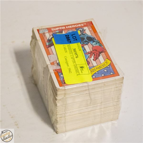 VINTAGE MARVEL CAPTIN AMERICA TRADING CARDS