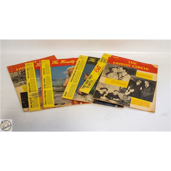 8 OF VINTAGE 1940’S FAMILY CIRCLE MAGAZINES