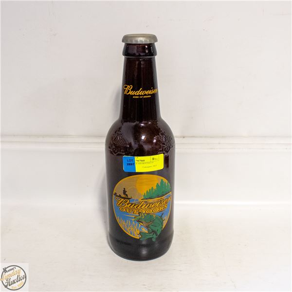 BUDWEISER GLASS BOTTLE 15 INCHES