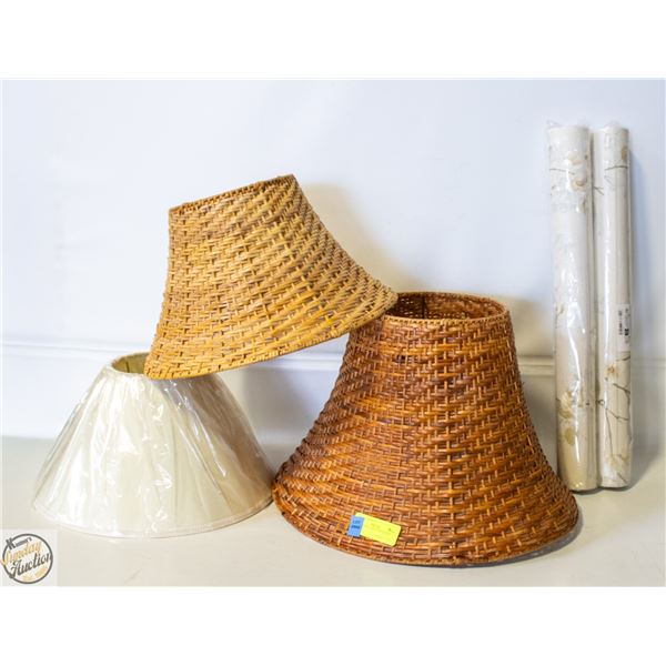 WALL PAPER AND LAMP SHADE