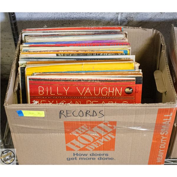 BOXES OF VINYL RECORD ALBUMS