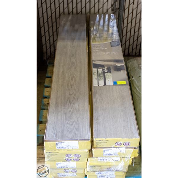 12 CASES OF NEW OAK NIL LAMINATE FLOORING 25 YEAR