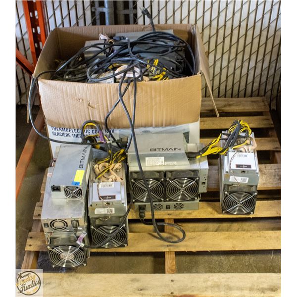 PALLET OF 5 UNITS OF CRYPTO BIT MAIN MINERS