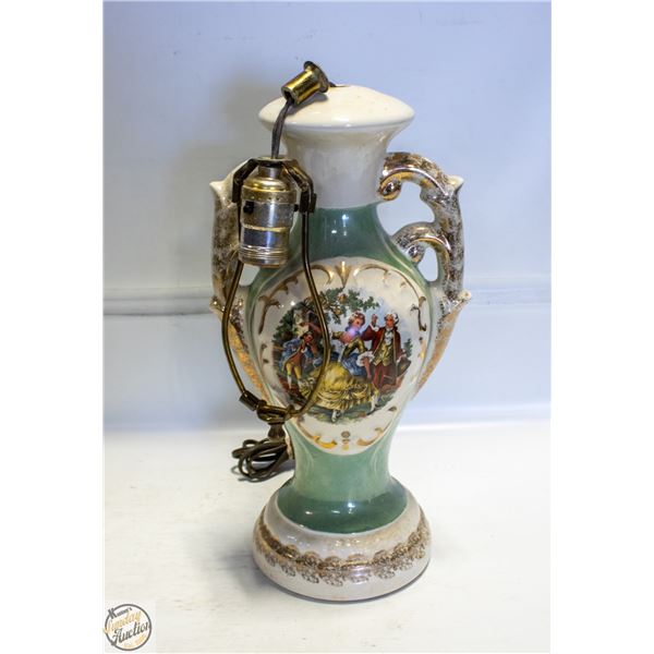 ANTIQUE FRENCH LAMP (NEEDS GLUE REPAIR)