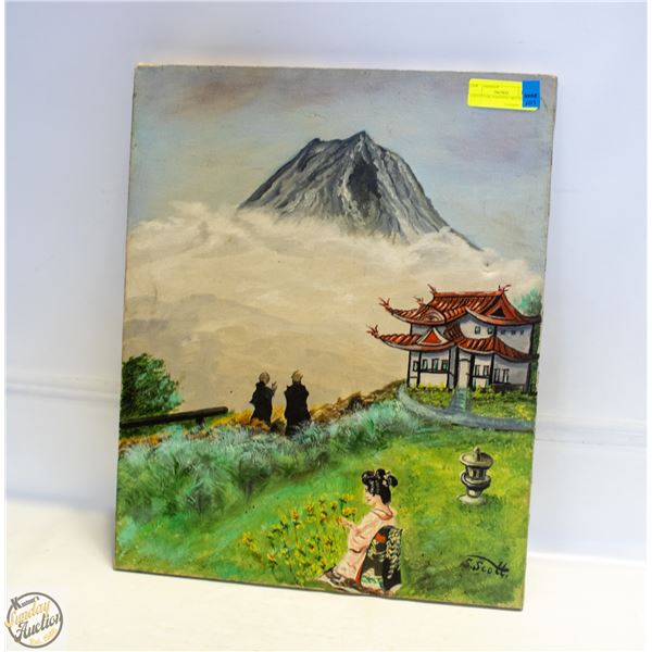 S.SCOTT OIL PAINTING MOUNT FIJI