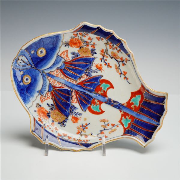 Japanese Imari Porcelain Fish Dish