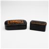 Image 2 : 2pc Antique Lacquered Wood Snuff Boxes