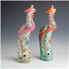 Image 1 : 2pc Chinese Style Polychrome Porcelain Phoenix Sculptures