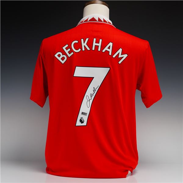 David Beckham Autographed Manchester United 2022-23 Home Jersey with Panini Authentic COA