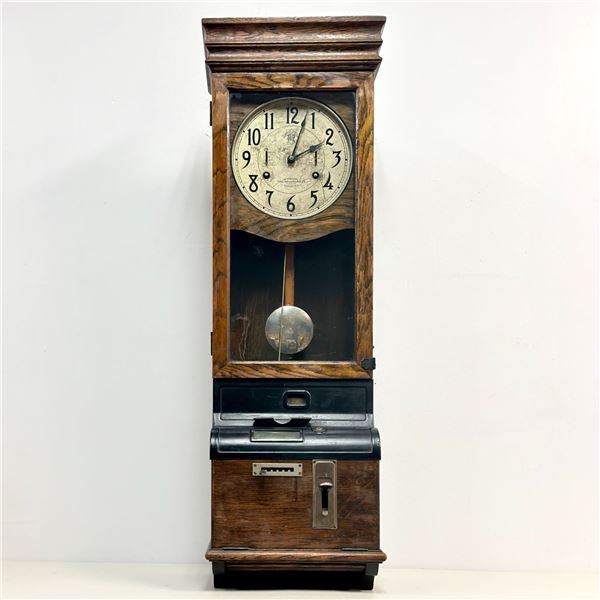 International Time Recording Co. Vintage Mechanical Employee Card Punch Clock