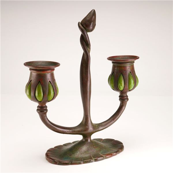 Tiffany Studios Root Two-Arm Candelabra