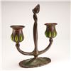 Image 1 : Tiffany Studios Root Two-Arm Candelabra