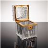 Image 4 : French Cut Crystal Casket Box with Key