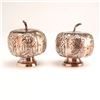 Image 2 : Three-Piece Mexican Sterling Silver Repousse Floral Tableware Set