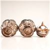 Image 4 : Three-Piece Mexican Sterling Silver Repousse Floral Tableware Set