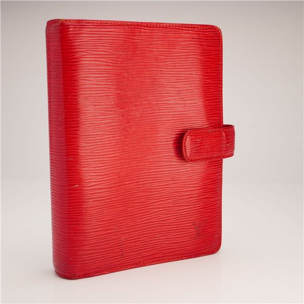 Louis Vuitton Red Epi Leather Agenda MM Notebook Cover