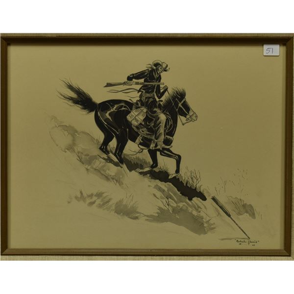 NAVAJO PAINTING (FRANK AUSTIN "BAHAH ZHONIE)