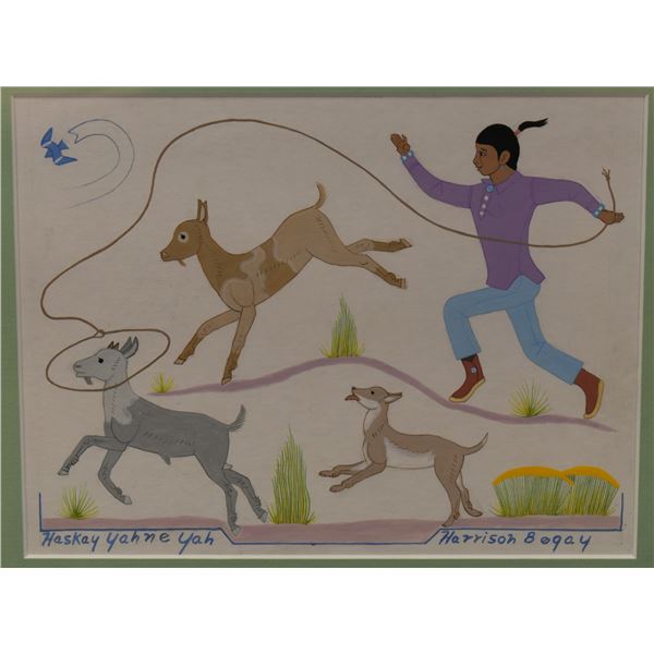 NAVAJO PAINTING (HARRISON BEGAY)