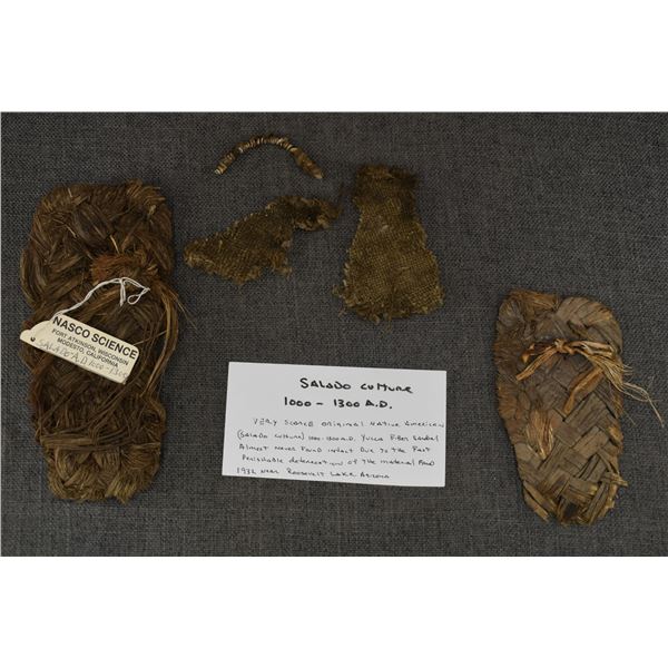 ANASAZI SANDALS AND TEXTILE FRAGMENTS