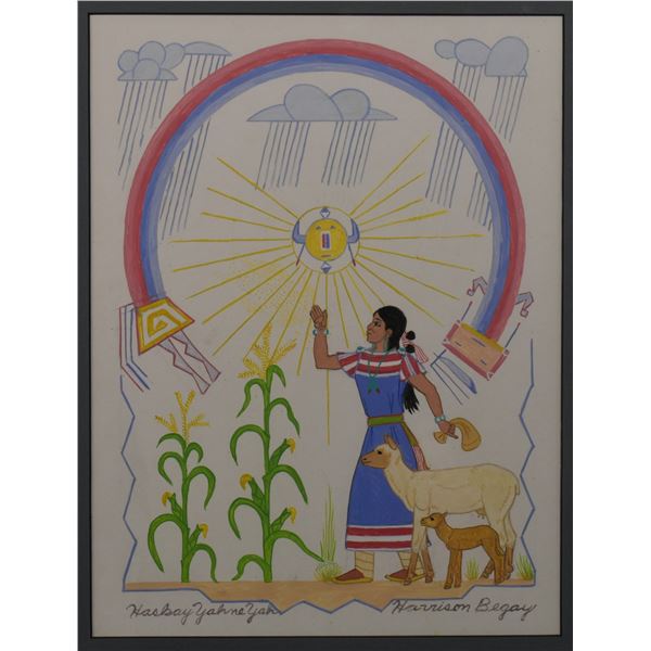 NAVAJO PAINTING (HARRISON BEGAY)