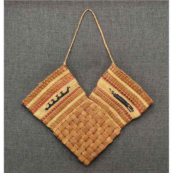 NOOTKA/MAKAH BASKETRY WALL POUCH