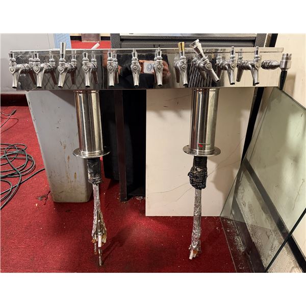 Micro Matic Draft Beer Tower w/ 12 Faucets 36" x 10" x 15"H
