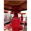 Image 4 : Qty 5 Bar Stools w/ Fire Hydrant Bases, Footrests & Wooden Seats 13" Dia, 29"H