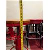 Image 7 : Qty 5 Bar Stools w/ Fire Hydrant Bases, Footrests & Wooden Seats 13" Dia, 29"H